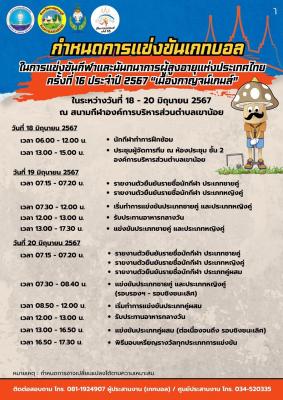 กำหนดการแข่งขัน "เกทบอล"